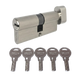 Циліндровий механізм TRION ZINC 60mm(30+30T) NP KNOB 5 computer keys 96585426088 фото 1