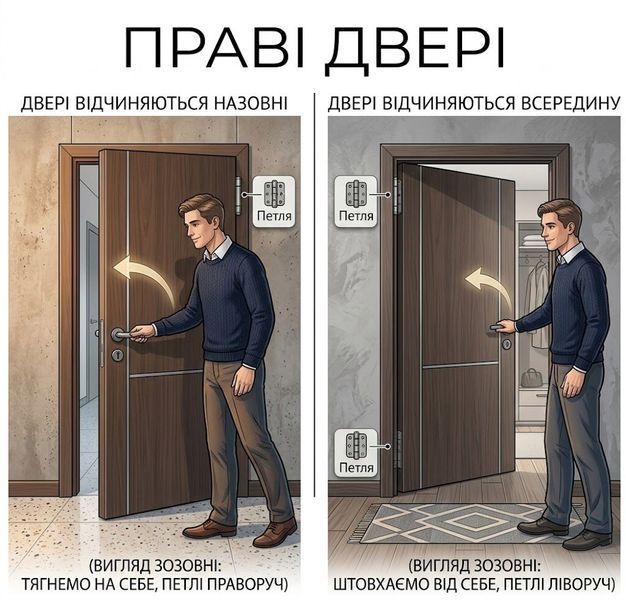 Комплект врізного замка з ручками і серцевиною для китайських металевих дверей BR-61 правий 707685525 фото