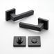 ​Комплект дверних ручок TRION FLASH AL-49 Black &mdash; №1 (WC) 2500000024030 фото 1