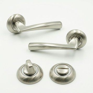 ​Комплект дверних ручок TRION BELLA AL-17 SN/CP &mdash; №1 (WC) 2500000024566 фото