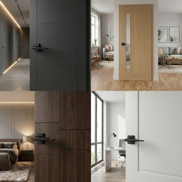 Комплект дверних ручок на квадратній розетці ZAMAK TRION GALAXY 49 Black 9658542799798100 фото