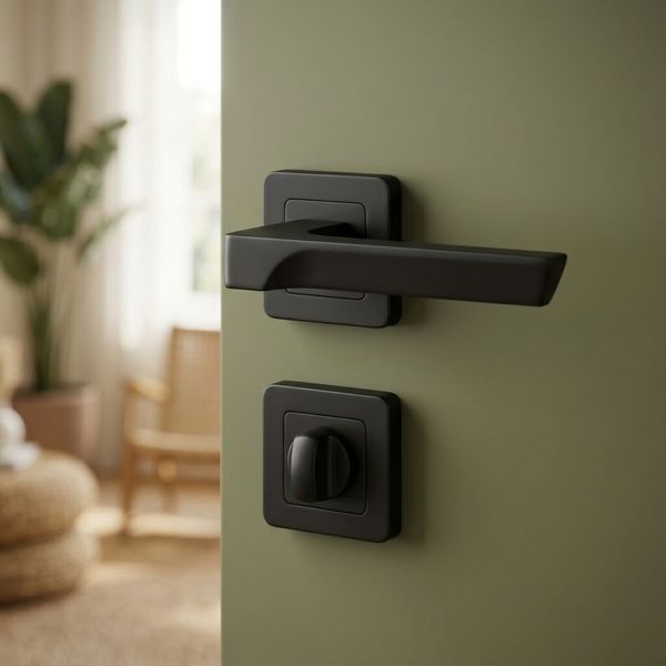​Комплект дверних ручок TRION CAPRI 74 Black &mdash; №1 (WC) 2500000024764 фото