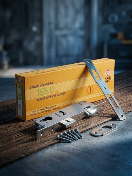 Замок врізний вузькопрофільний з роликом KALE 155 бексет 20mm нікель 558949956 фото