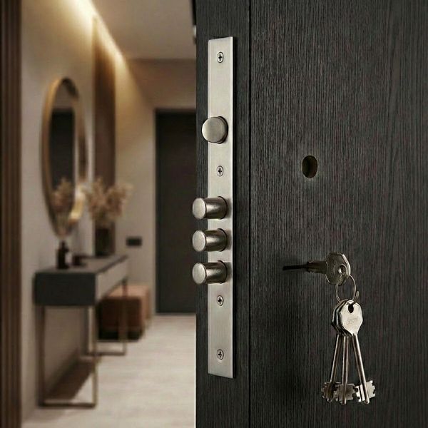 Замок сувальдний врізний 55мм Trion 5555 Y ST NP 558949305 фото