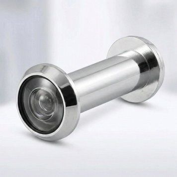 Дверний глазок (вічко) металевий зі шторкою 65-100 мм хром 607686188 фото